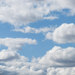 Blue sky with white clouds, Nature background.
