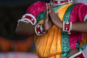 India traditional dance foot detail