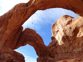 arches national park in winter, utah,  usa