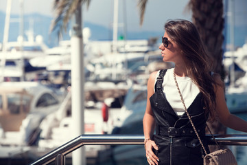 Fashion photo of a beautiful young woman