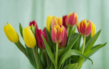 Bouquet with tulips.