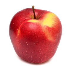 Fototapeta na wymiar Red apple closeup fruit isolated on white background