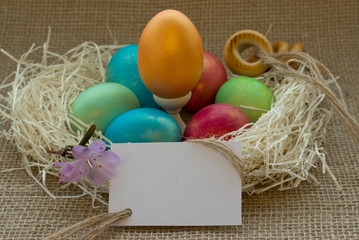 Colored Easter eggs.