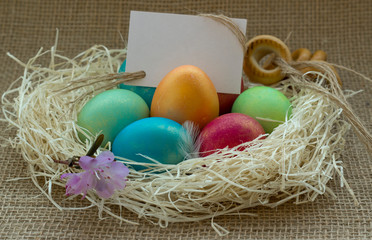 Colored Easter eggs.