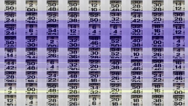 numbers code information clock counting