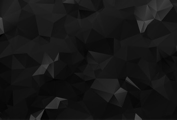 Dark Black vector low poly pattern. Geometric illustration in Origami style with gradient. Brand-new style for your business design.