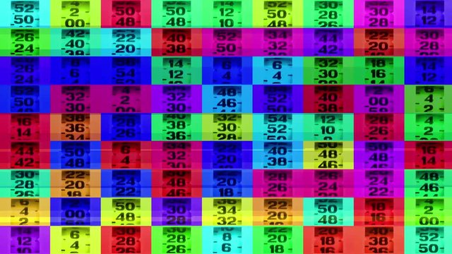 numbers code information clock counting