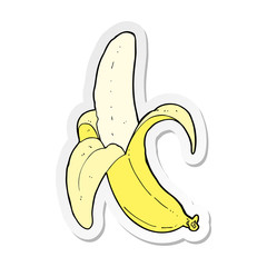 sticker of a cartoon banana