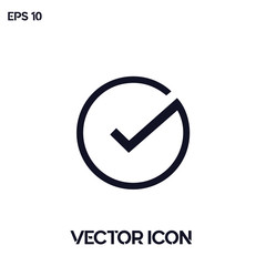 Check mark vector icon illustration. Ui/Ux. White background. Premium quality.