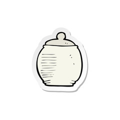 sticker of a cartoon old pot