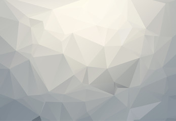 Gray White polygonal illustration, which consist of triangles. Geometric background in Origami style with gradient. Triangular design for your business.