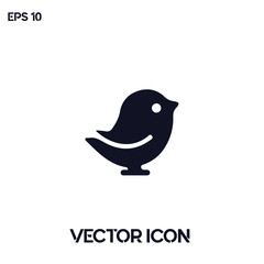 Bird vector icon illustration. White background. Premium quality.
