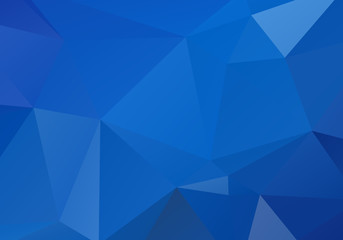 Light BLUE vector polygonal illustration, which consist of triangles. Triangular design for your business. Creative geometric background in Origami style with gradient