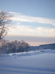 Fototapeta na wymiar A wonderful winter landscape in beautiful Bavaria