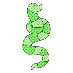 quirky comic book style cartoon snake