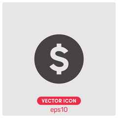 Perfect money icon vector illustration. Dollar symbol vector. Payment system. Coins and Dollar cent sign isolated on white background.