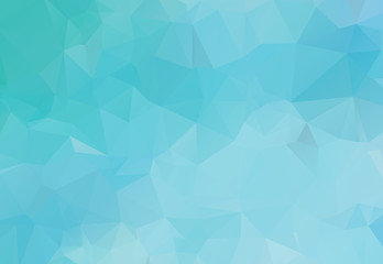 Blue geometric rumpled triangular low poly origami style gradient illustration graphic background. Vector polygonal design for your business.