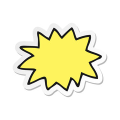 sticker of a cartoon explosion
