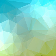 Blue Green geometric rumpled triangular low poly origami style gradient illustration graphic background. Vector polygonal design for your business.