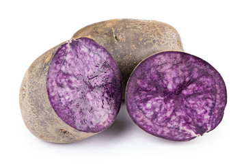 purple potato in cut