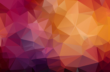 Dark Red geometric rumpled triangular low poly origami style gradient illustration graphic background. Vector polygonal design for your business.