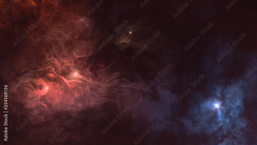 Canvas Prints beautiful space nebula with clouds and stars