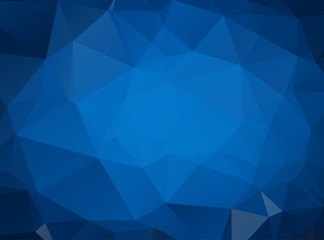 DARK BLUE vector modern geometrical abstract background. Texture, new background. Geometric background in Origami style with gradient.