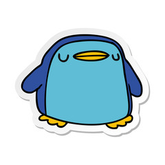 sticker cartoon kawaii of a cute penguin