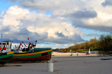 Fototapeta premium boat on the beach