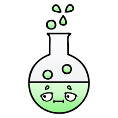 gradient shaded cartoon test tube