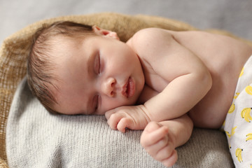 new born baby shooting, girl, 2 months old