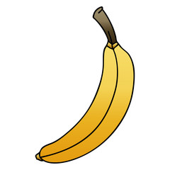 quirky gradient shaded cartoon banana
