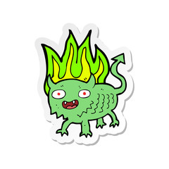 Fototapeta premium sticker of a cartoon little demon