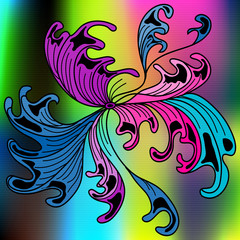 flower on color background illustration