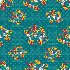 flowers on a geometric background seamless pattern wallpaper
