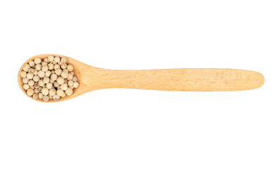 White pepper peas in spoon