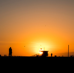 Naklejka premium Sunset Love