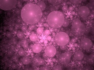 Fototapeta na wymiar pink balls and fractal