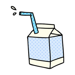 quirky comic book style cartoon quirky comic book style carton of milk
