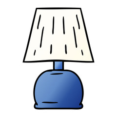 gradient cartoon doodle of a bed side lamp