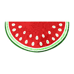 quirky retro illustration style cartoon watermelon