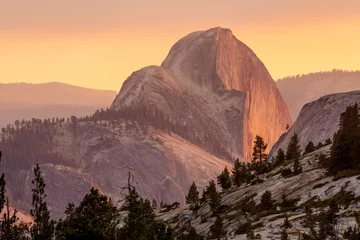 Schapenvacht deken met patroon Half Dome Spectacular views of the Yosemite National Park in autumn, Calif