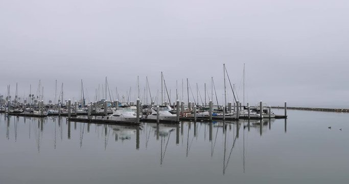 Corpus Christi Texas sailboat marina reflection. South Texas tourism travel destination. Waterfront marina, port harbor and scenic byway.  Year round vacation city.