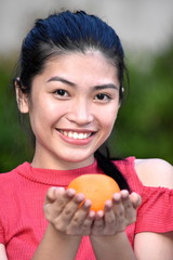 Happy Diverse Person With Food