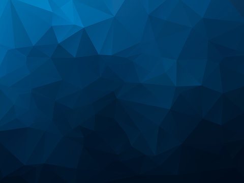 abstract polygonal background, vector dark blue mosaic pattern