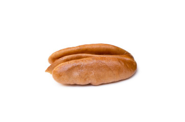 Fresh pecan nuts isolated on a white background