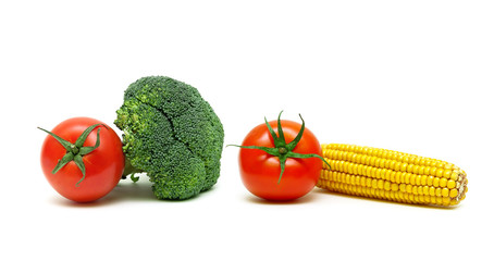 vegetables isolated on a white background