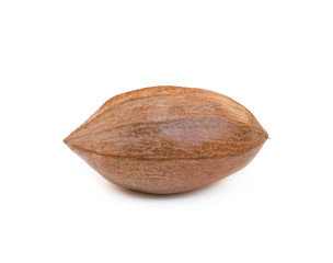 Fresh pecan nuts isolated on a white background
