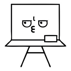 line drawing cartoon chalkboard