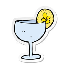 sticker of a cartoon cocktail